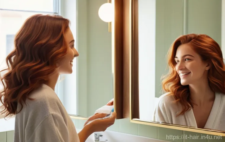 헤어컬러 유지용 리브인 트리트먼트 - Image Prompt 1: The Invisible Shield of Vibrant Color**