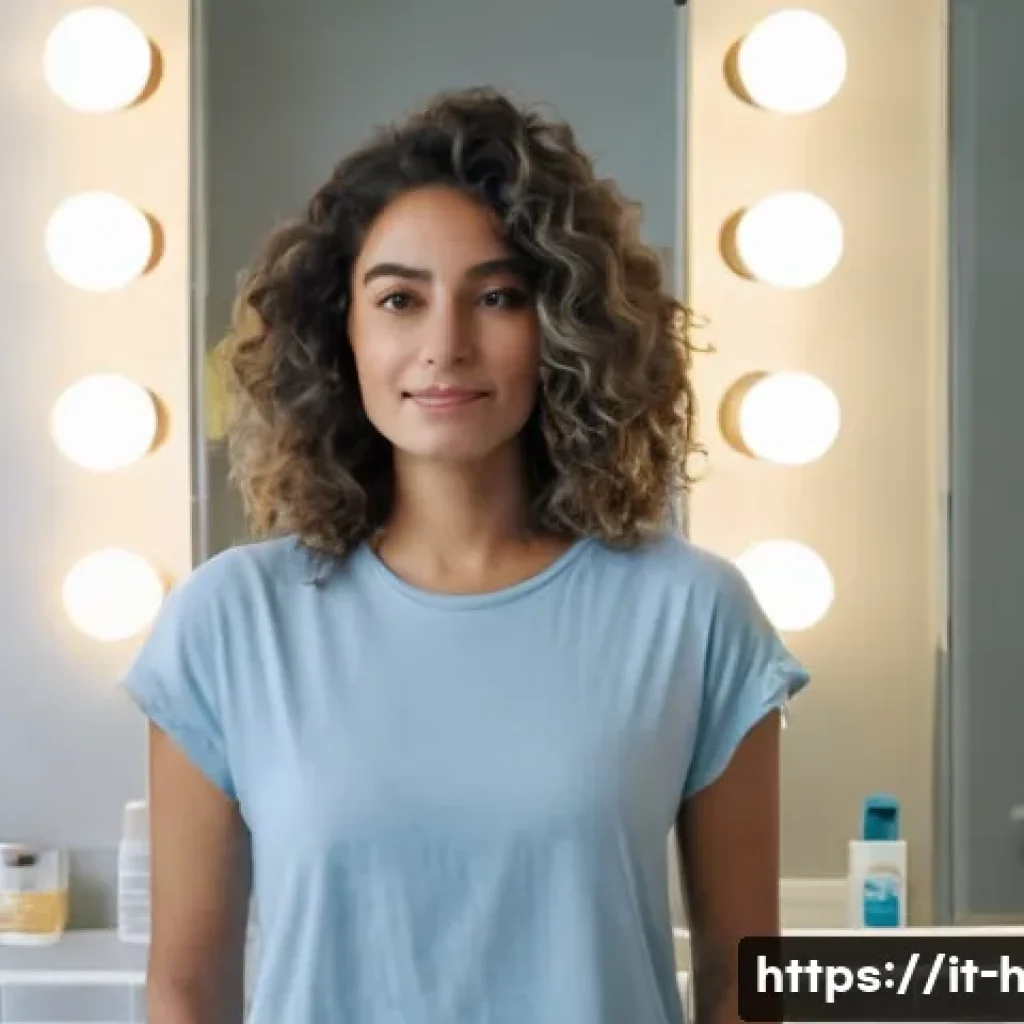 피지 분비 조절 두피 샴푸 - **Prompt:** "A cinematic, brightly lit image capturing a young Italian woman in her late 20s, showca...